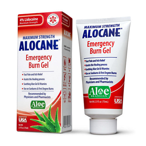 Alocane Maximum Strength Emergency Burn Gel, Aloe, 2.5 Oz